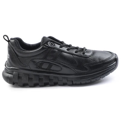 Force 10 Black Lacing Uniform School Shoes Size 2-5 For Kids 9906-02T By Liberty
