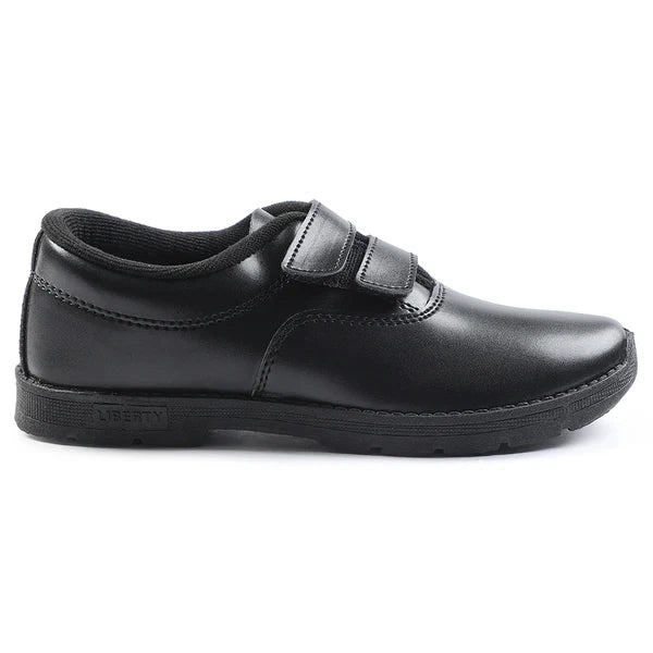 Prefect Black Velcro Uniform School Shoes For Kids S/BOY-V Size 7-10c By Liberty