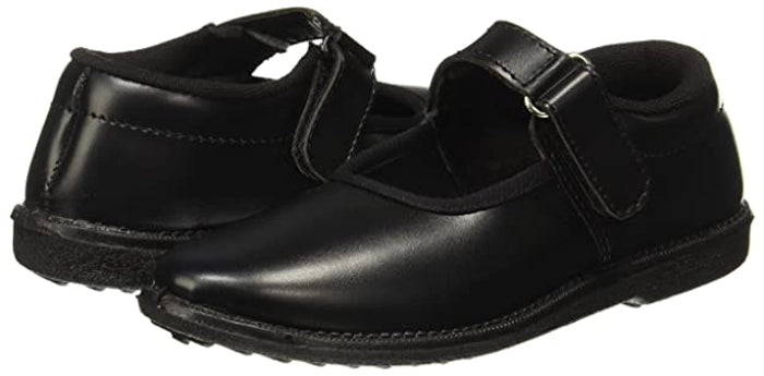 Prefect Black Ballerina Uniform School Shoes For Kids NS/GIRL(V) By Liberty