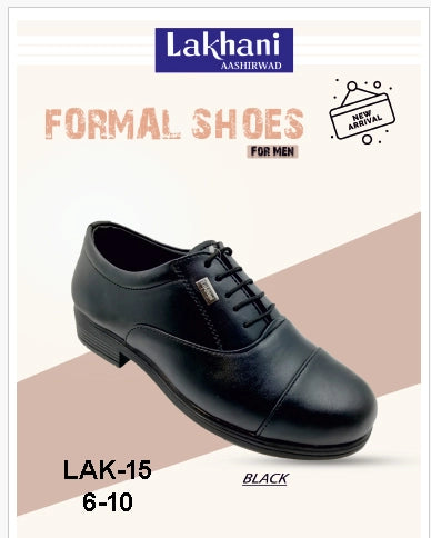LAKHANI Men's Black Oxford Formal Shoes Outdoor Formal Shoes Lak-15