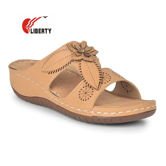 Buy LIBERTY Women LAF-755 Colour BEIGE Slippers Size 37-4