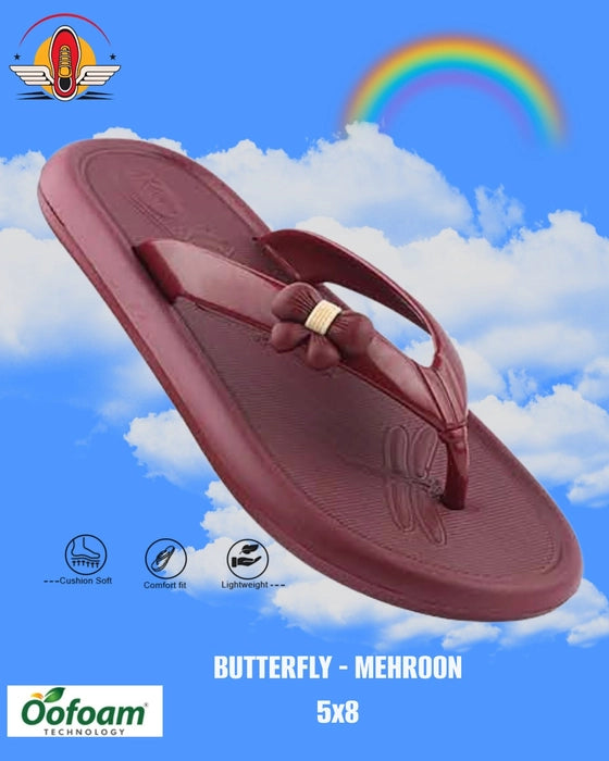 Oofoam women slippers With Double Soft Padding Mehroon Eva Soft Slipper