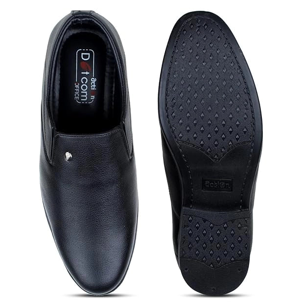 Action Dotcom OFFICE-01 BLACK Size 6-10 Stylish & Comfortable Office Formal Shoes Foe Men