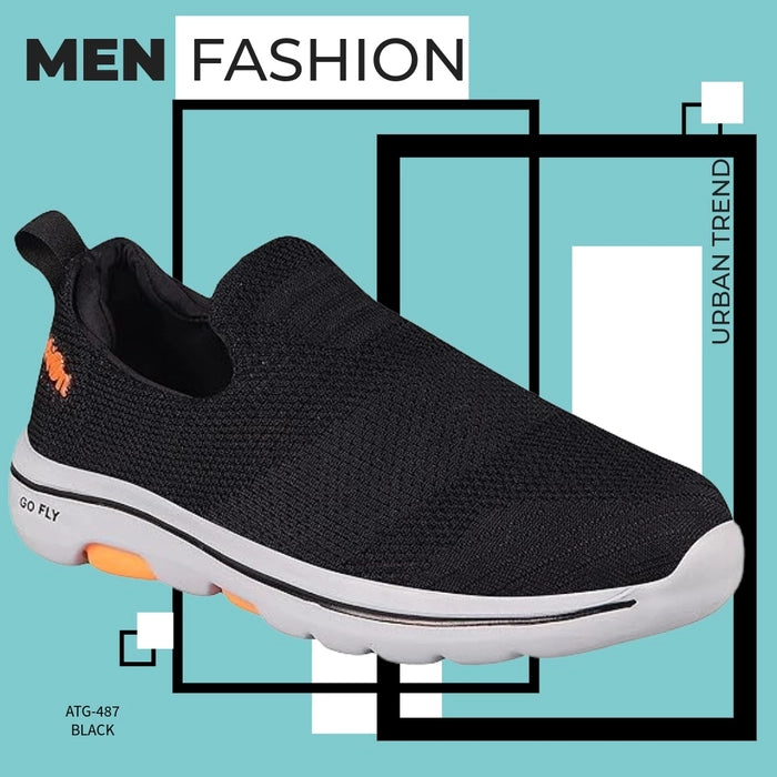 Action ATG-487 BLACK Size 6-10 Lightweight Comfortable Cushioned Walking Shoes for Men