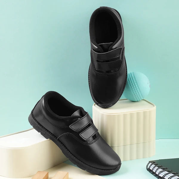 Prefect Black Velcro Uniform School Shoes For Kids S/BOY-V By Liberty Size 11-1 Kids