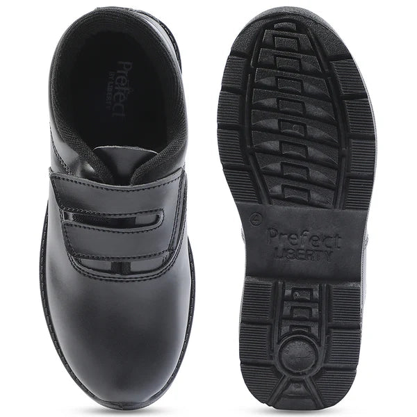 Prefect Black Velcro Uniform School Shoes For Kids S/BOY-V By Liberty Size 11-1 Kids