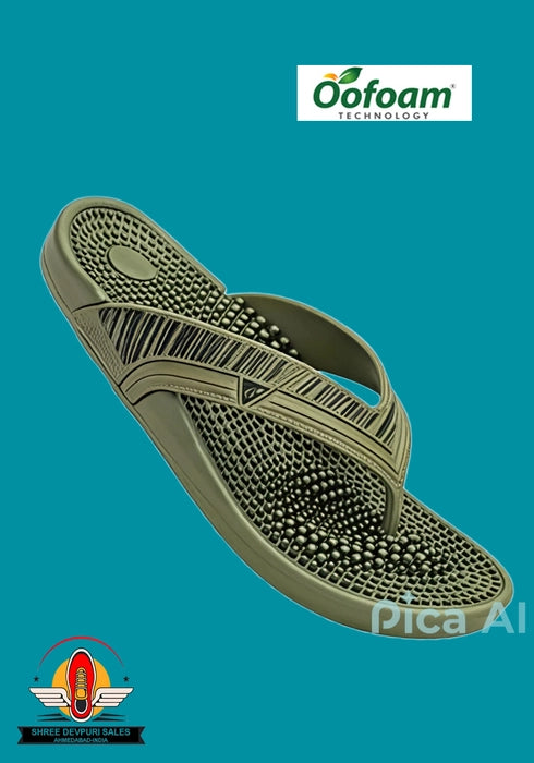 OOFOAM Medifit Men's MEHANDI Soft EVA Rubber Slip-On Indoor Outdoor Formal Slipper For All Season