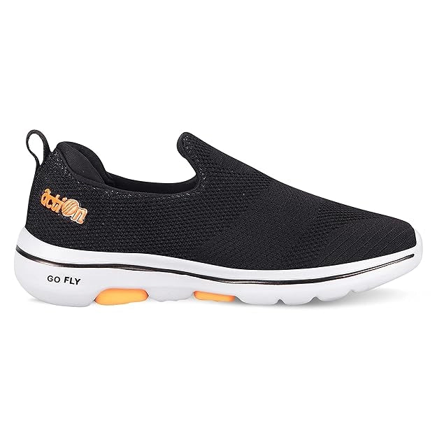 Action ATG-487 BLACK Size 6-10 Lightweight Comfortable Cushioned Walking Shoes for Men