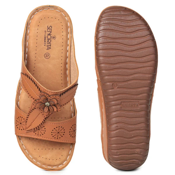 Buy LIBERTY Women LAF-755 Colour Tan Slippers Size 37-41