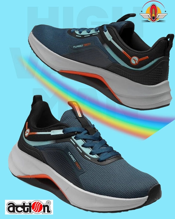 Action|BULLET-218 T BLUE Size 6-10|Stylish|Lightweight|Comfortable|Sports|Running Shoes|for Men