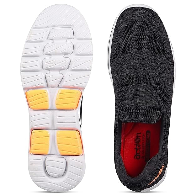 Action ATG-487 BLACK Size 6-10 Lightweight Comfortable Cushioned Walking Shoes for Men