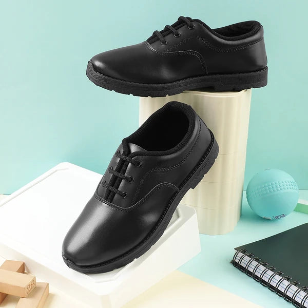 Liberty Prefect Black Lacing Uniform School Shoes For Kids S/BOY By Liberty Size 6-8 Big
