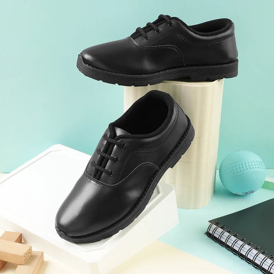 Liberty Prefect Black Lacing Uniform School Shoes For Kids S/BOY By Liberty Size 6-8 Big