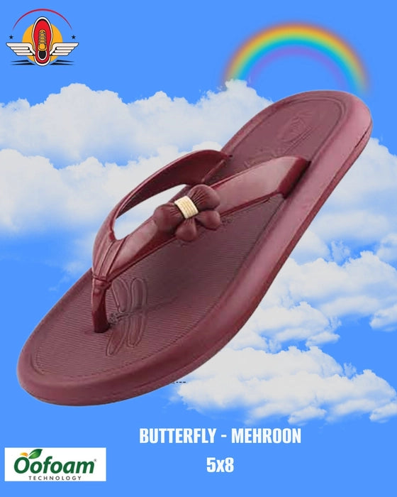 Oofoam women slippers With Double Soft Padding Mehroon Eva Soft Slipper