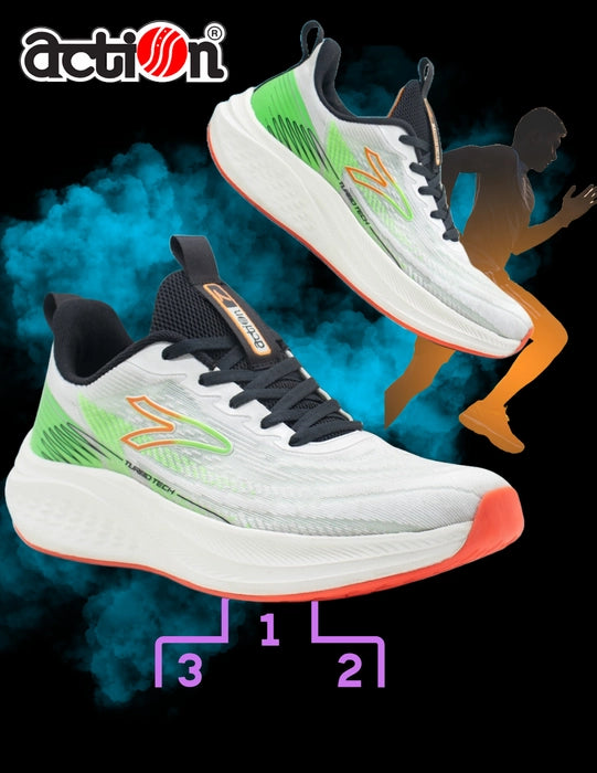 Action BULLET-405 Light Weight,Comfortable,Trendy, Synthetic Leather Running Shoes For Men