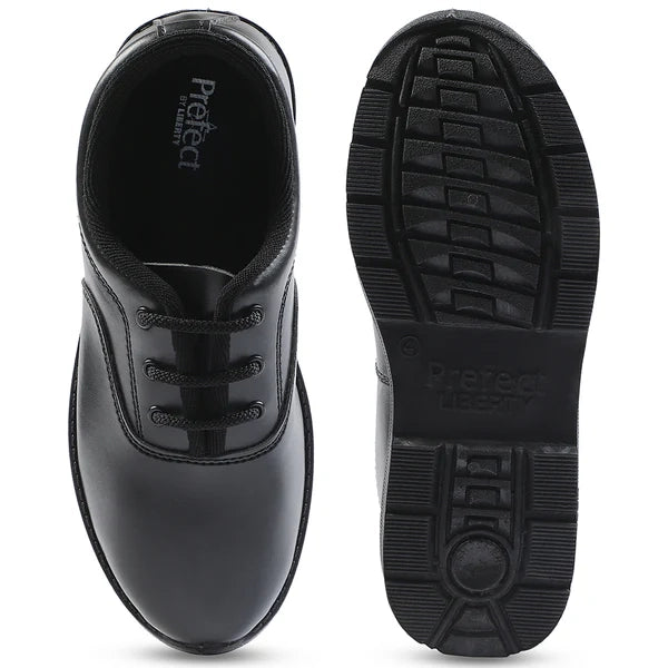 Liberty Prefect Black Lacing Uniform School Shoes For Kids S/BOY By Liberty Size 6-8 Big